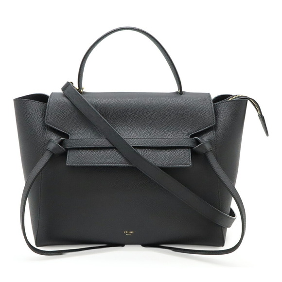 Celine Handbags - CELINE Belt Bag Shoulder Bag Black Leather